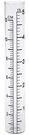 Lot de 2 tubes de rechange en verre pour pluviomètre de jardin, cour, maison - Transparent