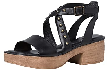 Tamaris Damen 1-1-28366-38 Sandale mit Absatz, Black, 38 EU