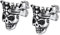PROSTEEL Totenkopf Design Ohrstecker Edelstahl Schädel mit Krone Piercing Ohrringe Gotik Punk Hip-Hop Stud Earrings Modeschmuck für Männer Frauen