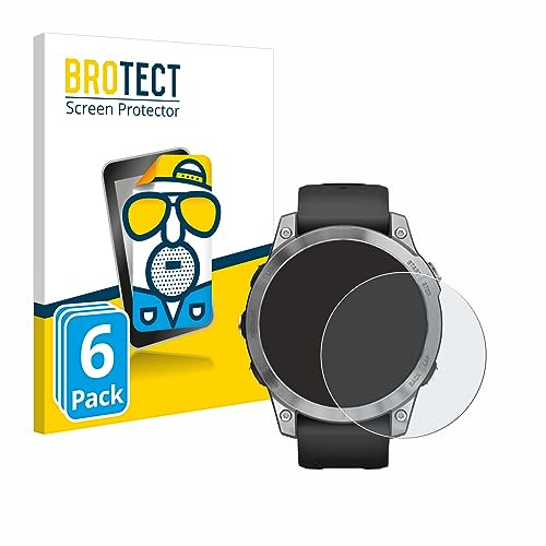 BROTECT Schutzfolie für Garmin Fenix 7 | (47 mm) 6 Stück Entspiegelnder Displayschutz Made in Germany Matte Displayschutz-Folie Anti-Reflex Einfache Montage