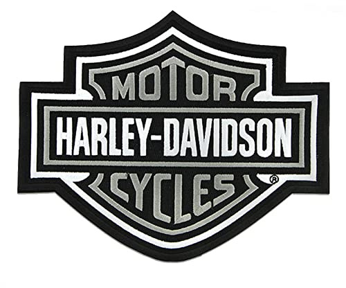 Harley Davidson Aufnäher Bar&Shield grau extra groß