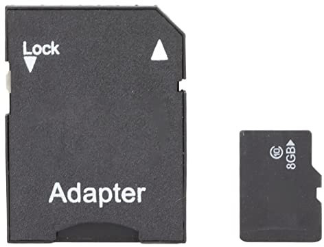 Tarjeta TF de 8 GB, Tarjeta de Memoria Profesional con Chip de Alta Velocidad 8G, con Adaptador de Tarjeta SD, Cámara Digital con Tarjeta de Memoria, Teléfono Móvil, GPS, Reproductor de Música MP3