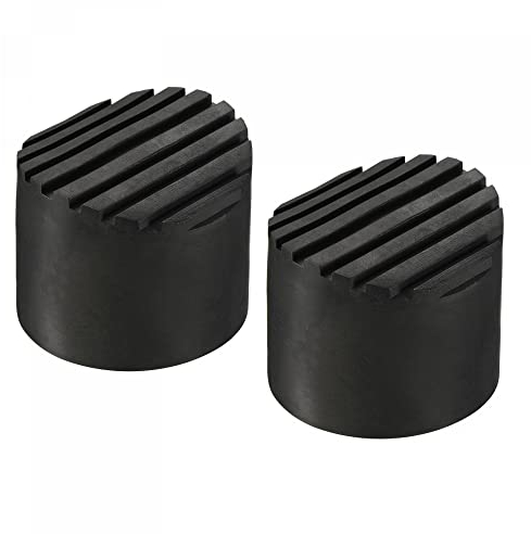 sourcing map 2er Pack Leiter Rutschfest Fußmatte 64mm i.D. Gummi Rund Polster Schutz Schwarz