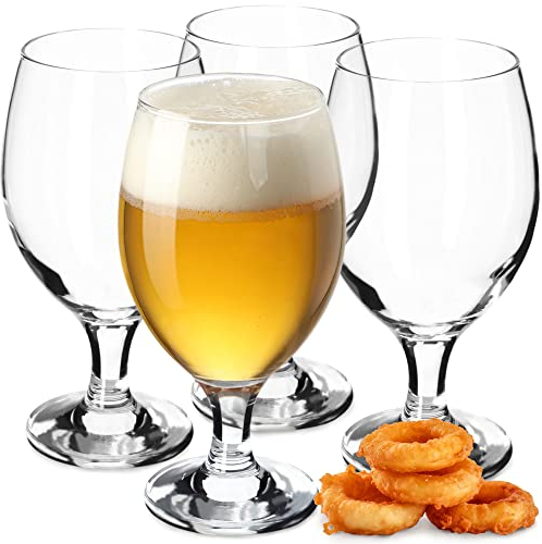 KADAX Biergläser Set, 400 ml, Biertulpen aus Glas, Biergläser für Pils, Helles, Weizen & Craft Beer, Bierglas, Bierkrug, Gläser für Bier, Weizenbiergläser (0,4 L, 4 Stück)