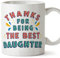 MUGFFINS Daughter Mug - in English - Thanks for Being The Best - Funny Gift - Ceramic 11oz Mug