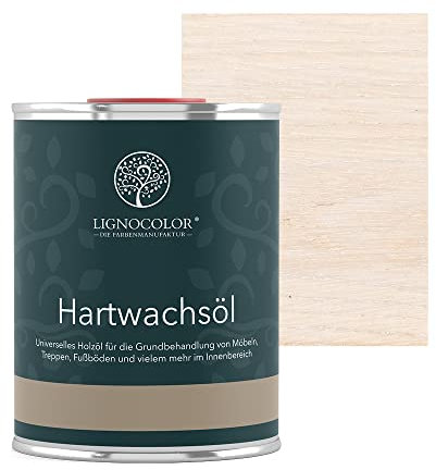 Lignocolor Hartwachsöl Holzöl für den Innenbereich (1 L, Blassweiss)