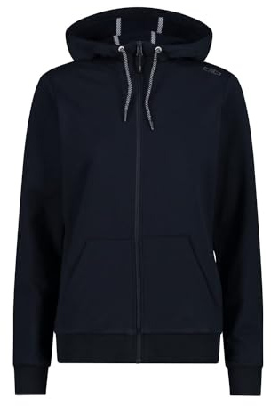CMP Damen Damenjacke mit Fester Kapuze Sweatshirt aus Baumwolle