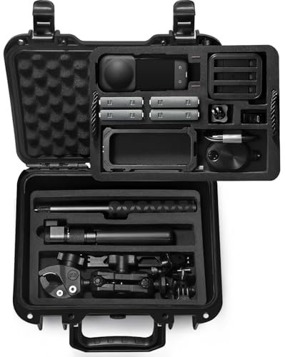 LEKUFEE Tragbare wasserdichte Tragetasche für Insta360 X5,Must-Have-Bundle,Starter-Bundle,Insta360 X4/X3 Action-Kamera und Zubehör (nur Koffer)