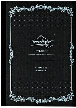 SAKAEテクニカルペーパー Tomoe River FP (52 g/m²) Notizbuch von SANZEN, 14,9 x 21 cm, 160 Seiten (80 Blatt), Softcover, 5 mm gepunktet, Weiß (SR-A5NB-DW)