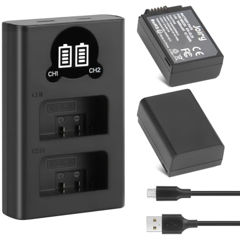 Joiry 2X EN-EL25 batteria di ricambio compatibile con Nikon Z50, Z 50, Z FC, Smart LCD Display Dual USB Caricabatterie per Nikon ENEL25/EN-EL25a/4241 Batteria