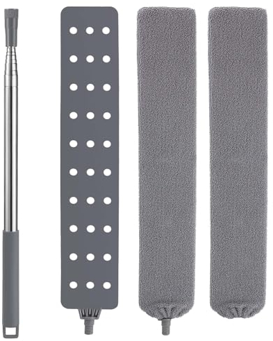 Collecteur de PoussièRe Fendue, Tige RéTractable en Acier Inoxydable et TêTe de Brosse Flexible Amovible pour Nettoyer Les Petits Espaces Tels Que Les CanapéS, Les Armoires et sous Le lit