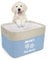 Kodinsiivous Personalised Dog Toy Box with Pet's Name, Collapsible Storage Basket - Blue