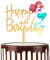 mciskin Meerjungfrau Happy Birthday Cake Topper, Gold Acryl Cupcake Topper für Geburtstagsfeier, Cartoon Kuchen Topper für Mädchen Jungen Babys Geburtstag Kuchen, Meerjungfrau Kuchen Tooper Dekoration