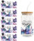 UV DTF Tasse Wrap Transfer Sticker,Asudaro 5Blätter Rub on Sticker Aesthetic Wasserdicht Floral Theme Transfer Sticker Transferfolie für 16oz Glasbecher Glas Tassen Dekor Pflanze Aufkleber Typ 4