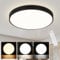 muyuua Deckenlampe LED Deckenleuchte Flach - Schlafzimmerlampe Dimmbar Kellerlampe Badlampe 30W IP44 Küchenlampe Flurlampe Ø28cm Rund Flach Badezimmerlampe mit Fernbedienung Wohnzimmer Bad Büro küche