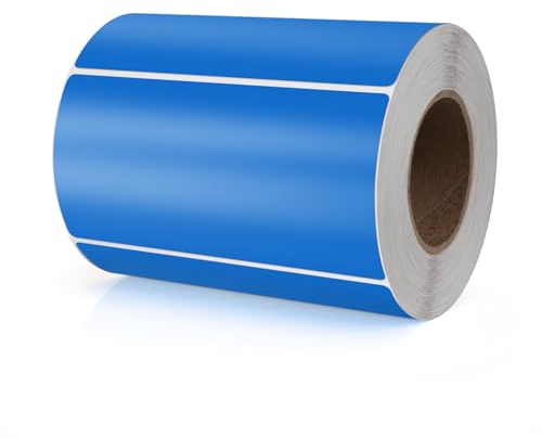 Meitaat Blau Rechteckig Aufkleber 100 x 50MM Farbkodierung Selbstklebend Etiketten Umzug Rolle Ablösbar 500 Stück