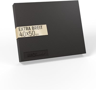 NEOLYMP Balance Pad - Rutschfestes Gleichgewichtstrainer für Physio & Reha - Balance Kissen Gelenkstärkend, Schweißfest, Elastisch - Ideal für Yoga, Gym & Zuhause (Balance Pad schwarz 50 x 40 cm)