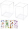 YDHfdc 2 Stück Acryl Organizer Stiftehalter Klarer Pinselhalter Kosmetik Organizer Make Up Pinsel Organizer Stiftebecher mit Aufkleber für Stift, Make Up Pinsel Aufbewahrung