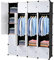 Alightup Armoire Penderie Modulable Portable Grande Capacité Storage avec Portes Étagère de Etagères Empilables Plastique Rangement Chambre Adultes pour Chaussures Vêtements (20 Cubes-Porte Blanche)