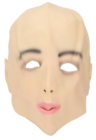Maschere in Lattice Realistiche di Halloween, Copricapo Accessorio per Feste in Costume, Copricapo da Donna in Lattice per Accessori per Feste in Maschera di Halloween Cosplay
