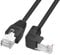 YACSEJAO RJ45 90 Degree Ethernet Cable Cat6 RJ45 Male to Right Angle Network Patch ​Cords Choose from Multiple Angle Lengths (Down Angle, 2M/6.6FT)