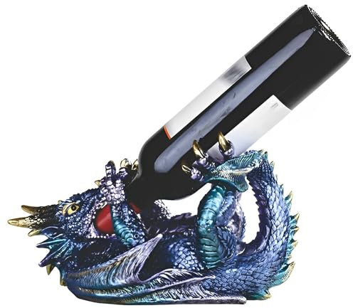 ICE ARMOR Weinregal mit blauem Drachen, Flaschenhalter, Esszimmerfigur, Statue, Skulptur, Ornament, Dekoration, Heim-/Raumdekor-Ideen