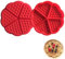 banjiabb 2 Stücke Silikon Waffelform,Waffelform Backofen,Waffel-Form, Backen Dekoration Werkzeug,Herzform Silikon Waffel Backform,Back-Form Waffel-Förmchen Für Waffeln, Backen, Muffin (Rot)