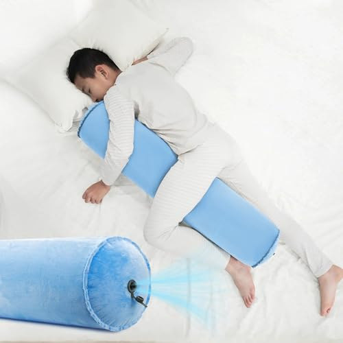 ONTYZZ Oreiller de Corps Gonflable Coussin Long Adultes Enfants Oreiller Rond Cylindrique Long pour Dormir L'étreinte Retour Cou Soutien Oreiller Câlin sur Le Côté