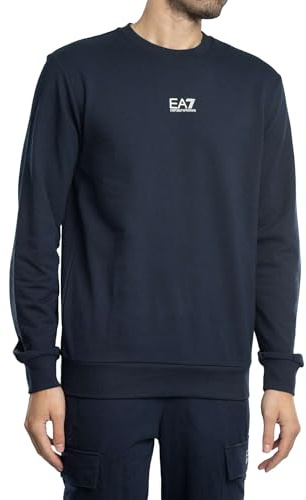 EA7 Men's Regular Logo Sweatshirt, Blue