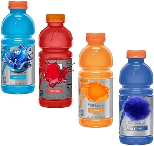 Gattorade Random Mixed Sports Drinks Variety Pack - Electrolyte Beverage, 591ml - Different Flavors - Hydration for Athletes (8 x Bottles)