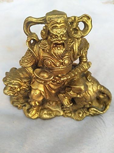 China Bronze Hold Schatzschale Zhao Gongming Drache Krieger Reichtum Gott Statue
