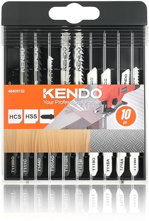 KENDO 10-tlg. Stichsägeblatt Set 6 x Holz und 4 x Metall, T-Schaft