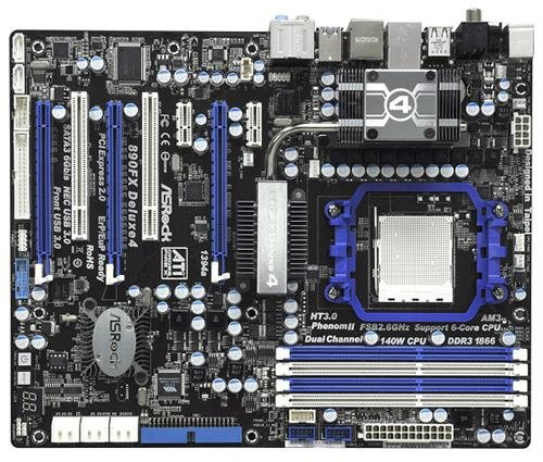ASRock 890FX Deluxe4 - Placa Base para AMD AM3 890FX (4 módulos de Memoria DDR3, ATX)