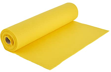 Bastelfilz Filzrolle, Länge 5m Breite 45 cm, 1-1,5 mm Stärke, filzen basteln Goldgelb