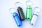 geo-versand 4er Set MICNO´s (Micro Nano) zum aufhängen, mit wasserfestem RitR Logstreifen wasserdichter Behälter aus Aluminium. Geocaching Versteck