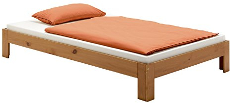 IDIMEX Futonbett Einzelbett Thomas 100 x 200 cm Kiefer massiv honigfarben lackiert