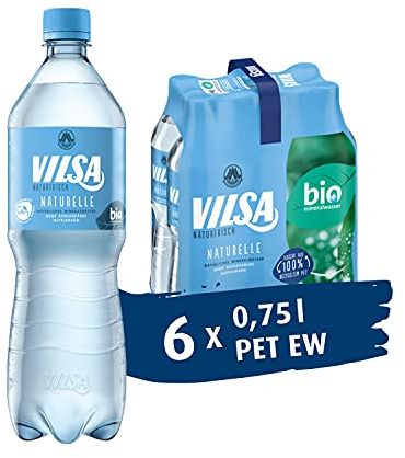 VILSA Mineralwasser Naturelle, PET-Flasche EW, 6er Pack, EINWEG (6 x 750 ml)