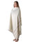 Om Shanti Crafts Meditation oder Gebetsschal oder einfarbige Decke, Wollschal, Wickeltuch, Oversize-Schal, Unisex, Elfenbein, Large