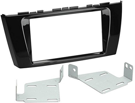 2 DIN Radioeinbauset Blende Radioanschlusskabel Antennenadapter Komplettset für Mitsubishi Mirage + Space Star ab 02/2013 Klavierlack schwarz