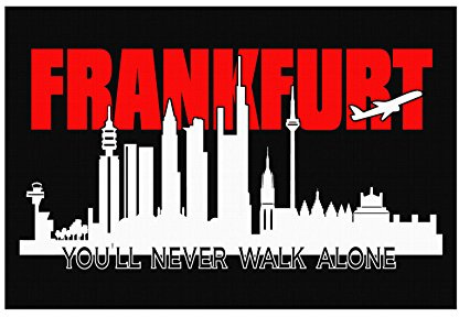 Uglyshirt89 Frankfurt Skyline Premium Leinwand | Keilrahmen Bild Gemälde Wandbild (45 x 30 cm)