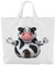 Merchandise for Fans Einkaufstasche- 45 x 42 cm x 9,5 cm - Motiv: 3D Comic Kuh beim Yoga - 04