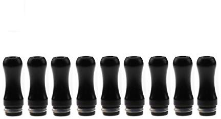 9er-Pack 510er MTL Drip Tips aus Kunststoff 510 Mundstücke 28mm Länge (9x nur Schwarz)