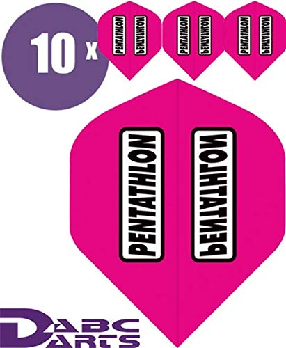 abcdarts Unisex – Erwachsene Pentatlon Classic Dart Flights, Pink, Klassische EU