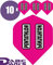 abcdarts Unisex – Erwachsene Pentatlon Classic Dart Flights, Pink, Klassische EU