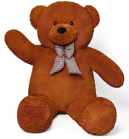 YunNasi Teddybär 120cm XXL Riesen Teddy Stofftier Geschenke für Freundin (120cm, Dunkelbraun)