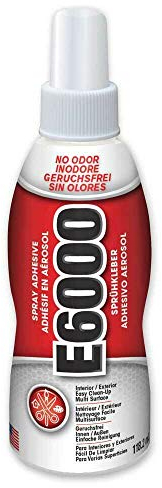 E6000 Colla spray con pompa, trasparente, forte, flessibile, resistente all'acqua, sicura per le foto, confezione da 118 ml