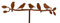 Edelrost Vögel auf Zweig Garten rostige Gartendeko Gartendekoration Metall Naturrost dekorieren Rost rostige Dekoration für den Garten Gartenstecker Beetstecker Topfstecker Landhaus (5er Vögel)
