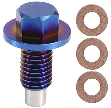 Magnetischer Ölablassstöpsel aus Aluminiumlegierung - Universell für Ölwanne (M12/M14) - Mit Partikelfang