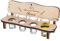 Holzbank personalisiert mit 4 Schnapsgläser - Geschenkidee aus Holz - personalisiertes Geschenk - Ideal für Geburtstag, Verabschiedung, Jubiläum - Motiv Jubiläum