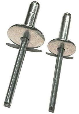 Großkopf Blindnieten Alu/Stahl Ø 3,2 4,0 4,8 Länge und Stück wählbar (50, 4,0 x 20 - Kopf 12mm)